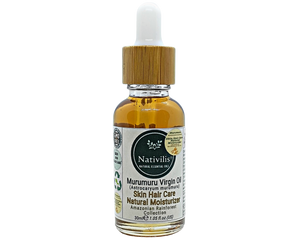 Nativilis Murumuru Virgin Oil (Astrocaryum murumuru) Amazonian Rainforest Collection - Skin Hair Care Natural Moisturizer – Less frizzy hair - Won’t clog your pores – Copaiba properties