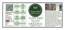 Load image into Gallery viewer, Nativilis Organic Clary Sage Essential Oil (Salvia sclarea) - 100% Natural - 10ml - (GC/MS Tested)
