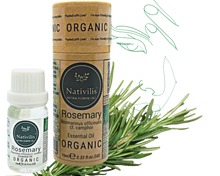 Load image into Gallery viewer, Nativilis Organic Rosemary Essential Oil (Rosmarinus officinalis) - 100% Natural - 10ml (GC/MS Tested)
