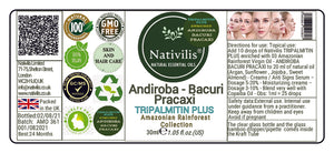 Nativilis TRIPALMITIN PLUS enriched with 03 Amazonian Rainforest Virgin Oil - ANDIROBA BACURI PRACAXI - Favours cellular renewal standardizing the tone - skin getting more illuminated revitalized and soft - Copaiba