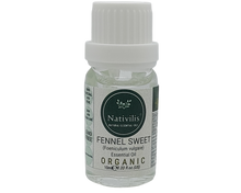 Load image into Gallery viewer, Nativilis Organic Fennel Sweet Essential Oil (Foeniculum vulgare) - 100% Natural - 10ml - (GC/MS Tested)
