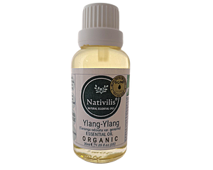 Nativilis Organic Ylang Ylang Essential Oil (Cananga odorata var. genuina)- 100% Natural - 30ml - (GC/MS Tested)